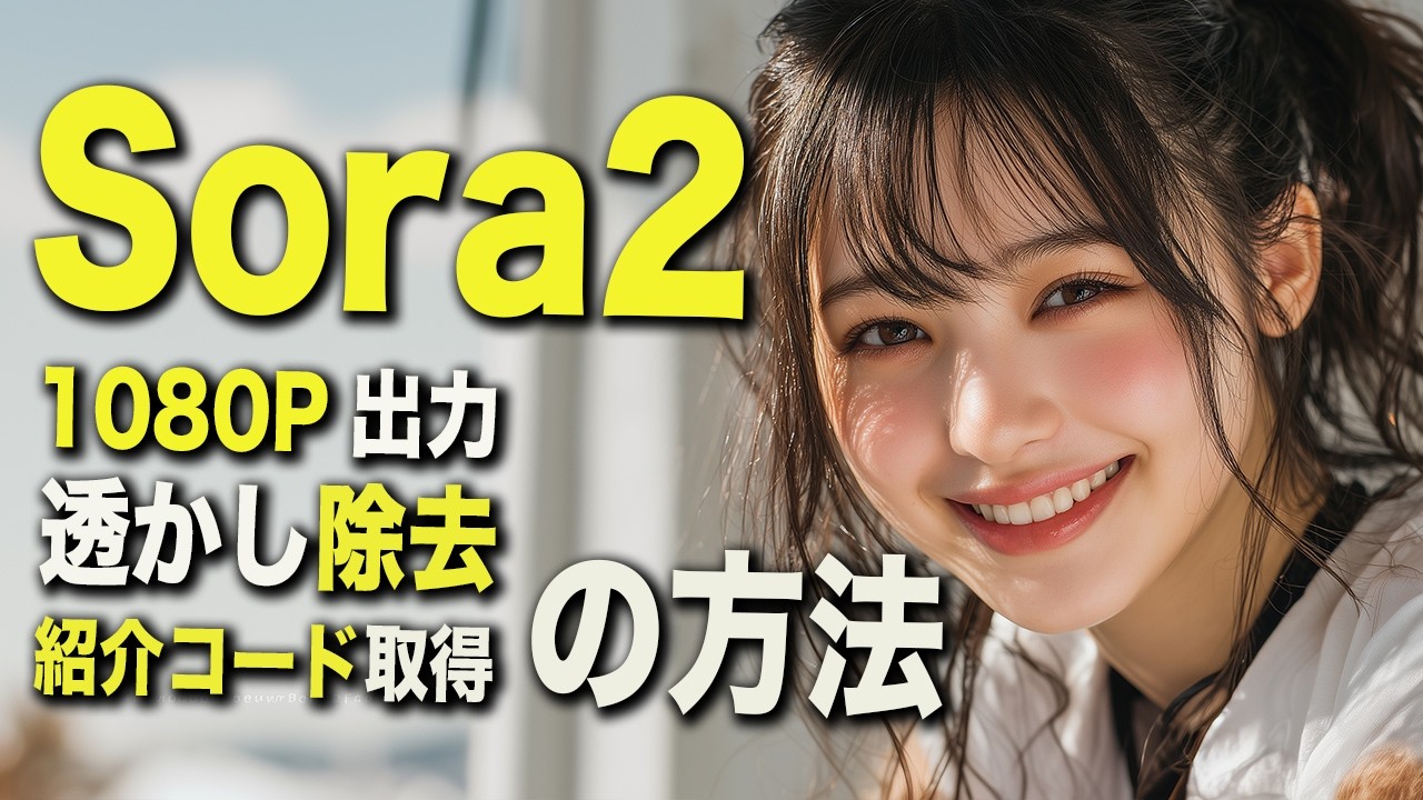 【裏ワザ】Sora2の透かしを無料で消す！高画質1080Pで出力するツールを紹介します！