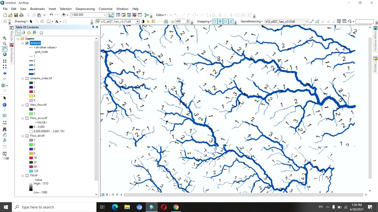 Comment identifier et classifier les cours d'eau à partir de l'image DEM? Strahler vs Sherve