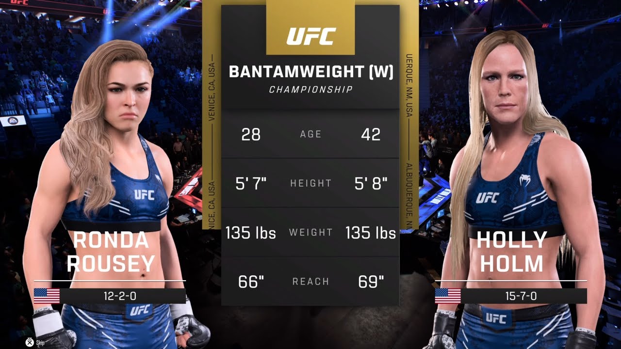 EA Sports UFC 5 Gameplay Ronda Rousey vs Holly Holm