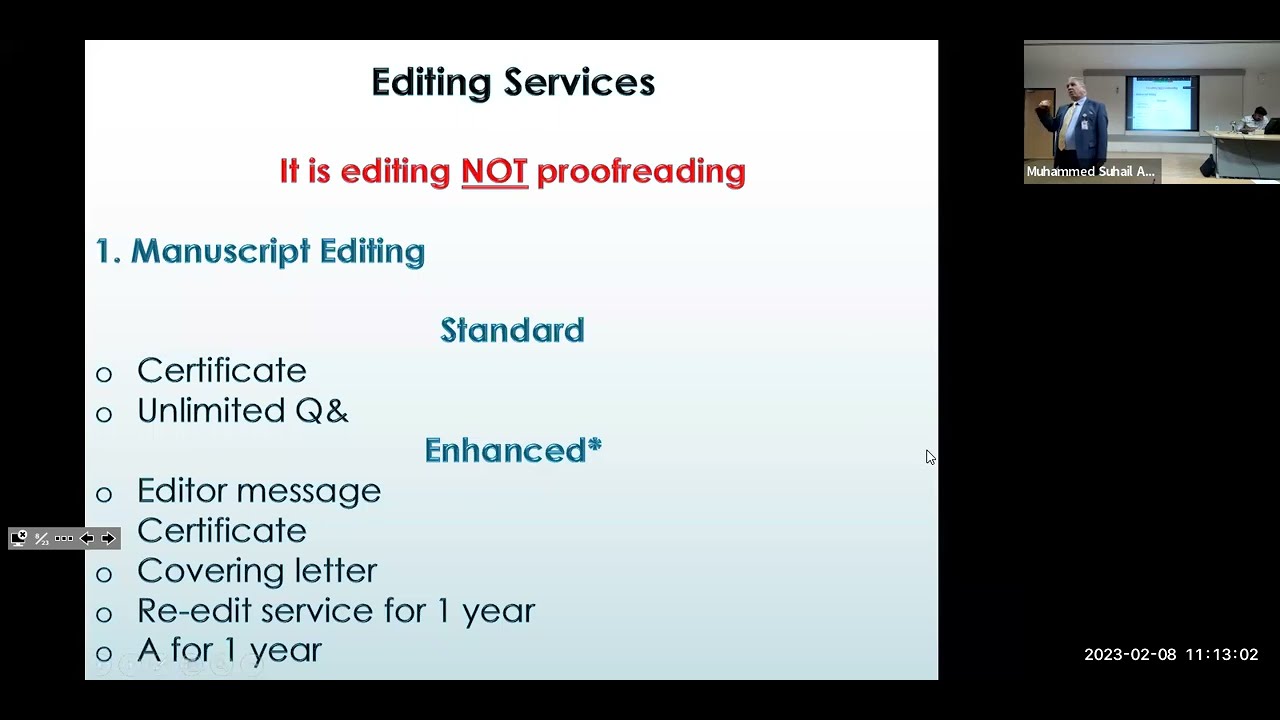 Plagiarism Check / iThenticate and Manuscript Editing Services workshop