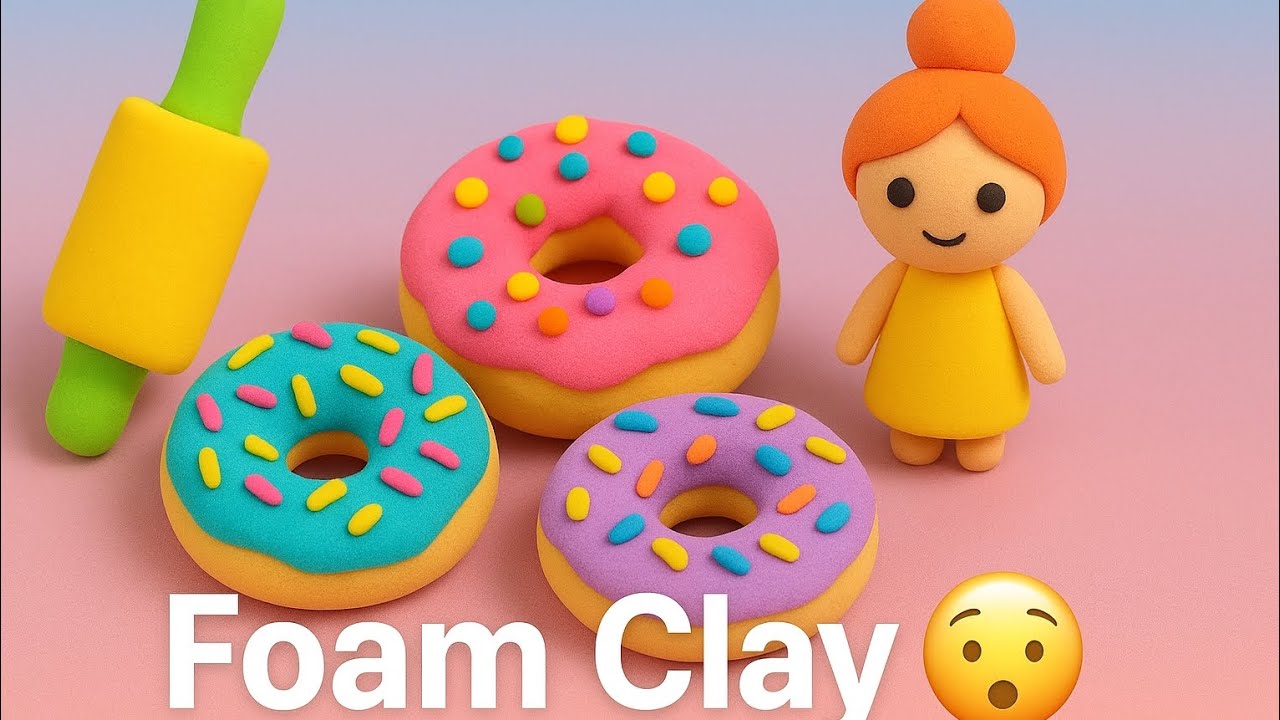 Donuts DIY 😍 | دوناتس من صلصال الفوم اصنعا بنفسك بسهولة