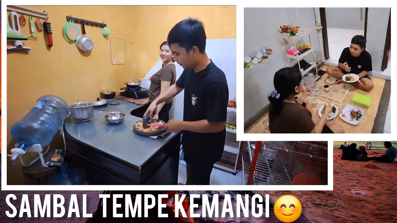 MASAK SAMBEL TEMPE KEMANGI 🍃‼️ Simpel Gourih Dan Bikin Nagih😉
