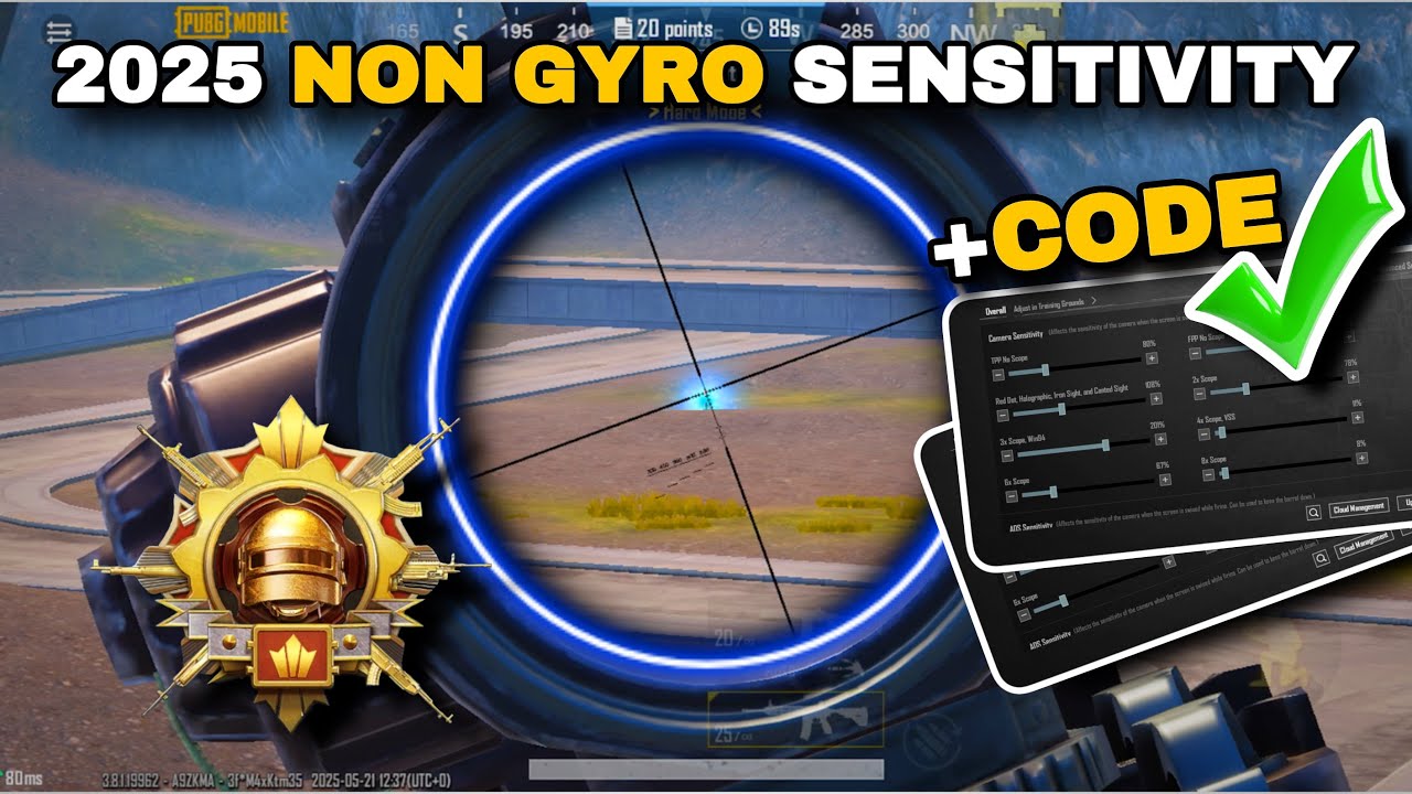 НАСТРОЙКИ ЧУВСТВИТЕЛЬНОСТИ PUBG MOBILE 2025 БЕЗ ГИРОСКОПА 🔥 НУЛЕВАЯ ОТДАЧА ✅ + КОД