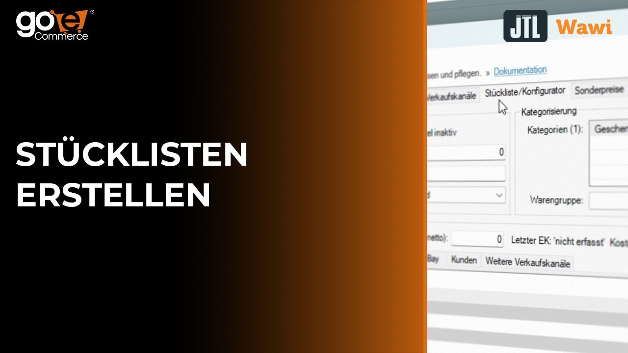 Stücklisten erstellen | JTL-Wawi #tutorial #letsgoecommerce #jtl
