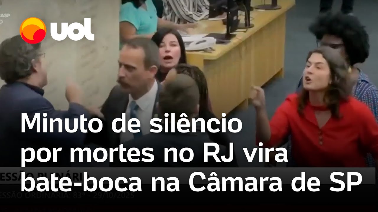 C&acirc;mara de SP tem bate-boca ap&oacute;s pedido de minuto de sil&ecirc;ncio por mortos em opera&ccedil;&atilde;o no Rio; v&iacute;deo