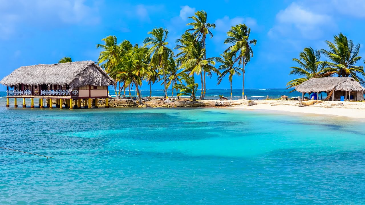 Caribbean Islands Bossa Nova Music with Beautiful Caribbean Island View & Beach Jazz Music for Relax