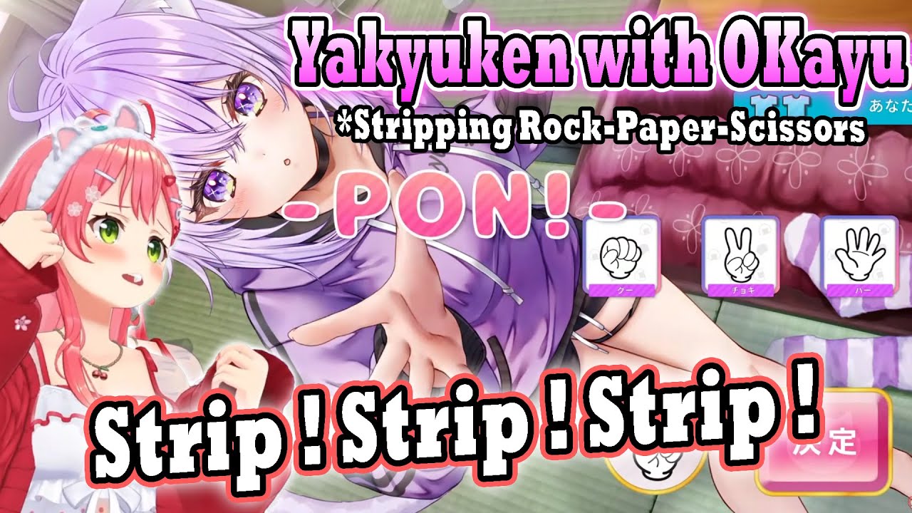 Miko Go Full Oji-Mode Playing Stripping Rock-Paper-Scissors With Okayu in Okayu Nyumu R !