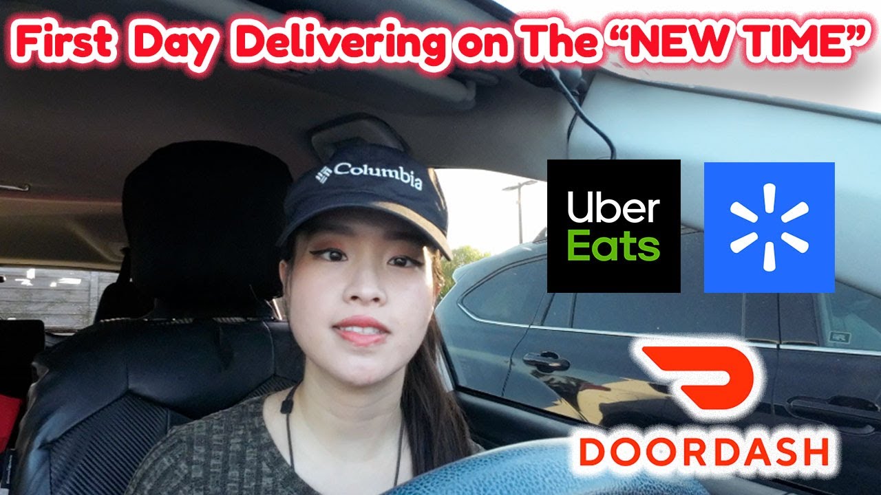 First Day Delivering on the NEW TIME 😵‍💫 🌙 Uber Eats Ride Along Door Dash Walmart Spark Dinner Shift