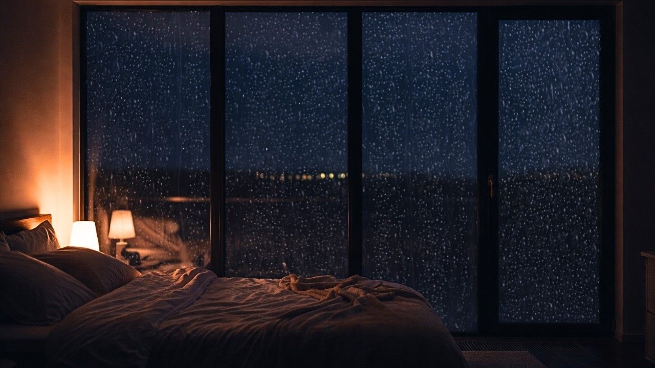 Rain Sounds for Sleep 10 Hours | Cozy Bedroom Rain on Window at Night 🌧