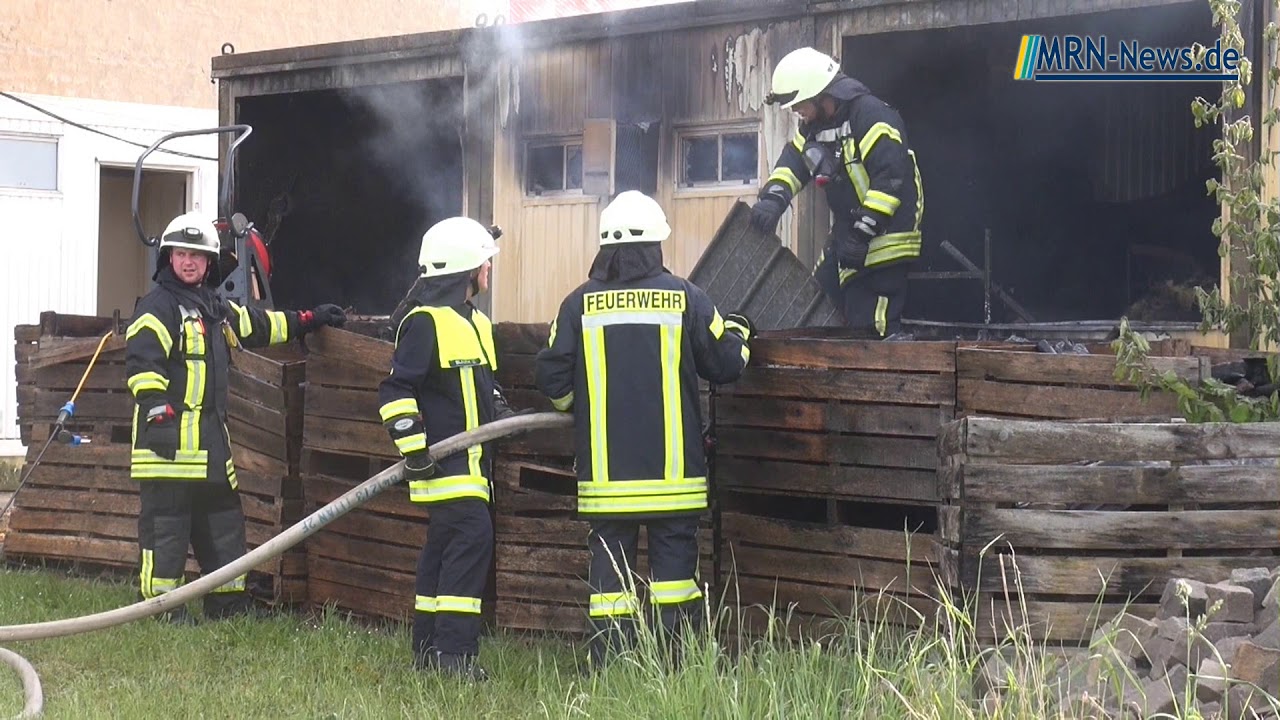 Landkreis Bad D&uuml;rkheim Brand Wohncontainer Gerolsheim