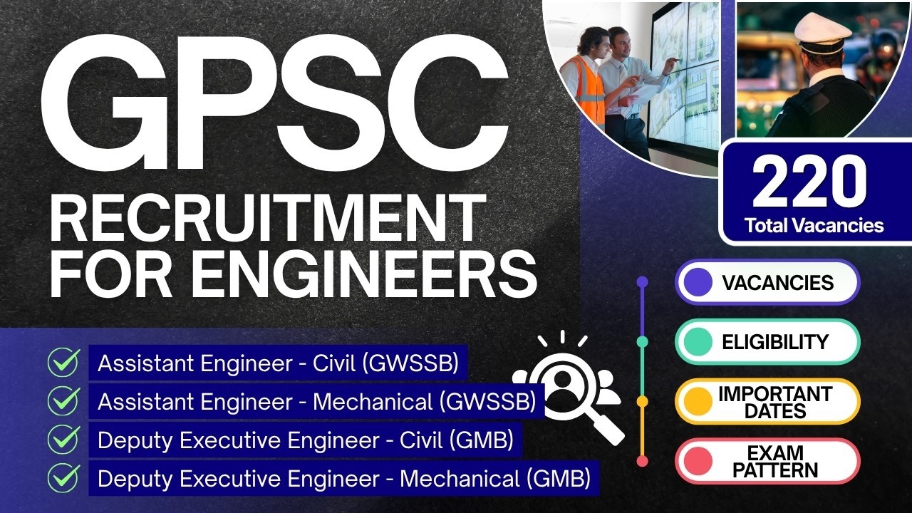 GPSC AE & DEE Posts 2026 | Civil & Mechanical Engineering | GMB | GWSSB