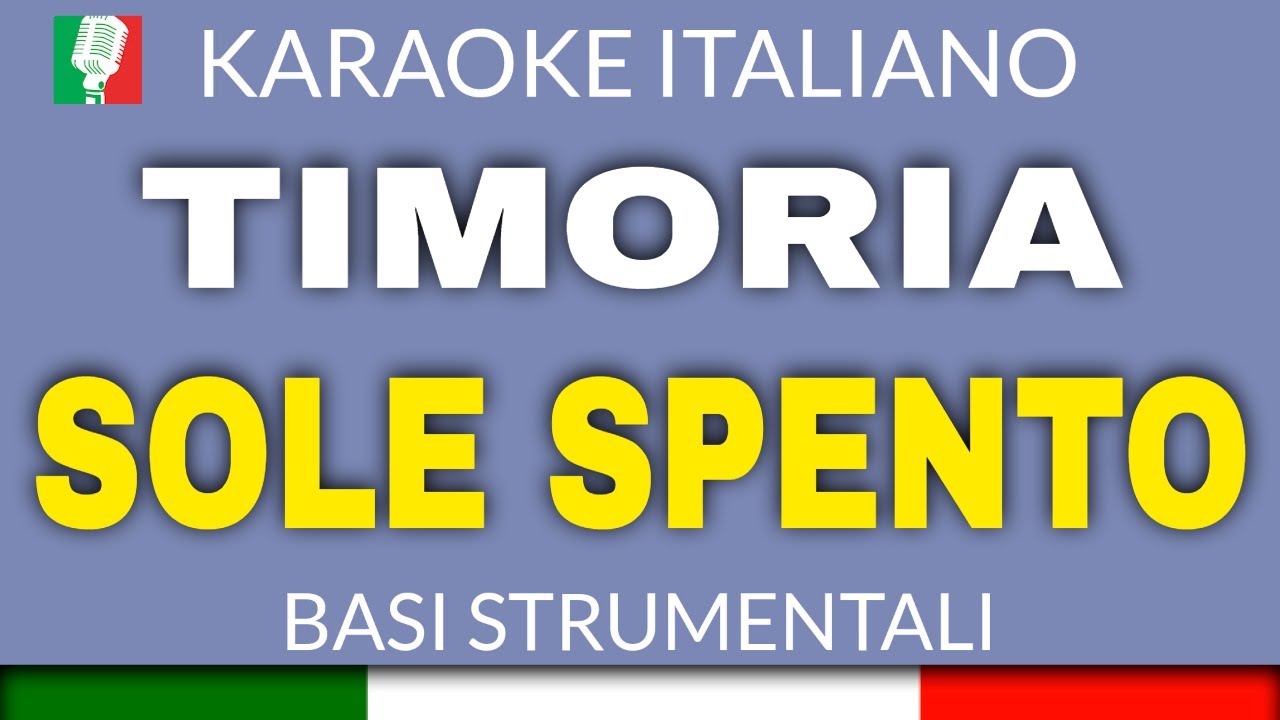 Timoria - Sole spento (KARAOKE STRUMENTALE) [base karaoke italiano]🎤