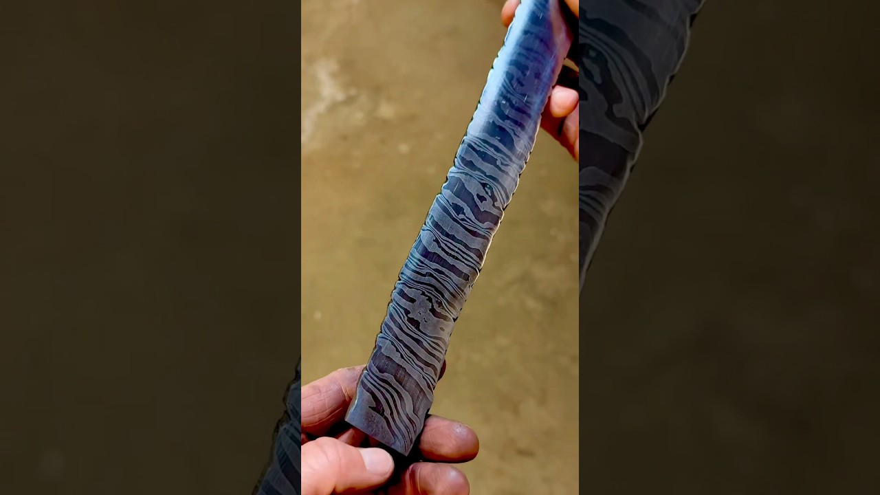 Forging Twisted Damascus! #art  #damascus #forging #blacksmith #blade #tools #diy