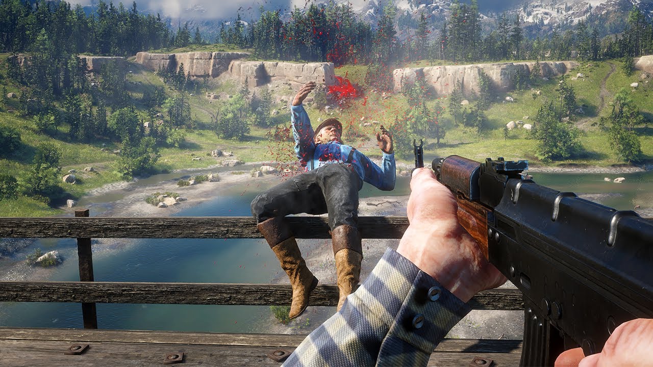 Red Dead Redemption 2 - Brutal AK47 Gameplay (4K 60FPS)