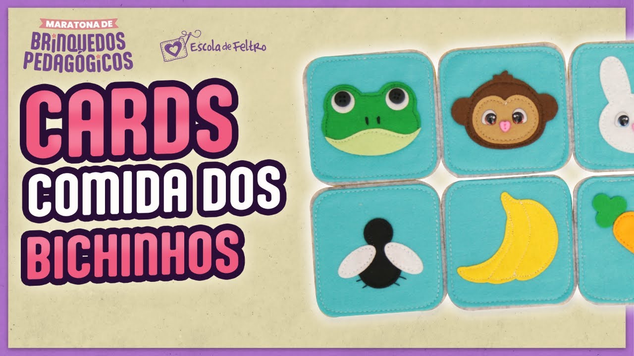 Atividade Pedagógica Comidinhas dos Bichinhos - PASSO A PASSO + MOLDES GRÁTIS