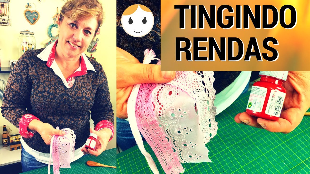 COMO TINGIR RENDA COM TINTA DE TECIDO | DRICA TV | SEGUNDAS E QUINTAS