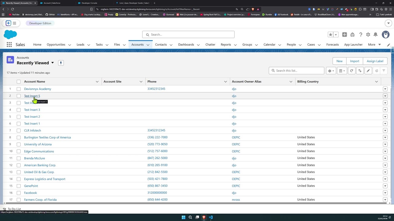 Programmation Salesforce | Apex coding