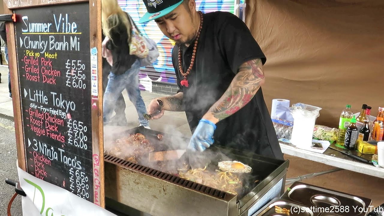 London Street Food from Japan and Vietnam. Seen in Brick Lane