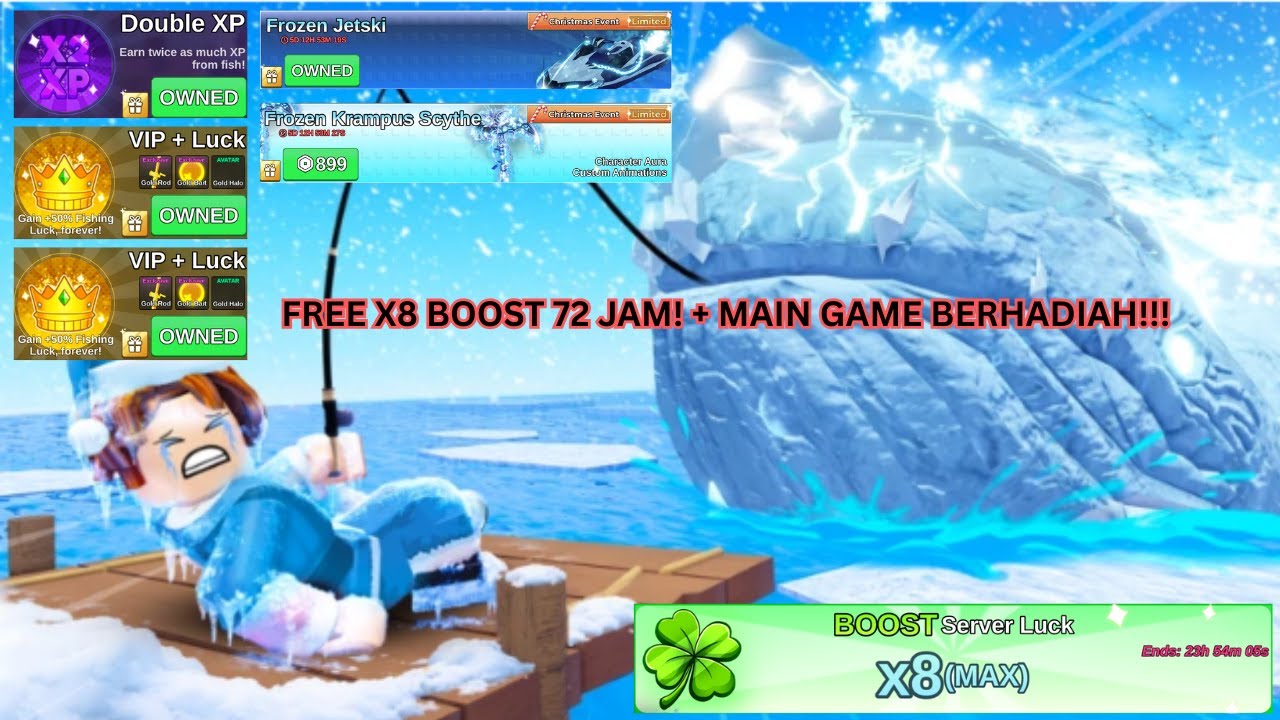 🔴SPECIAL GIVEAWAY + FREE X8 BOOST 72 JAM!!!! | FISH IT ROBLOX 🔥 