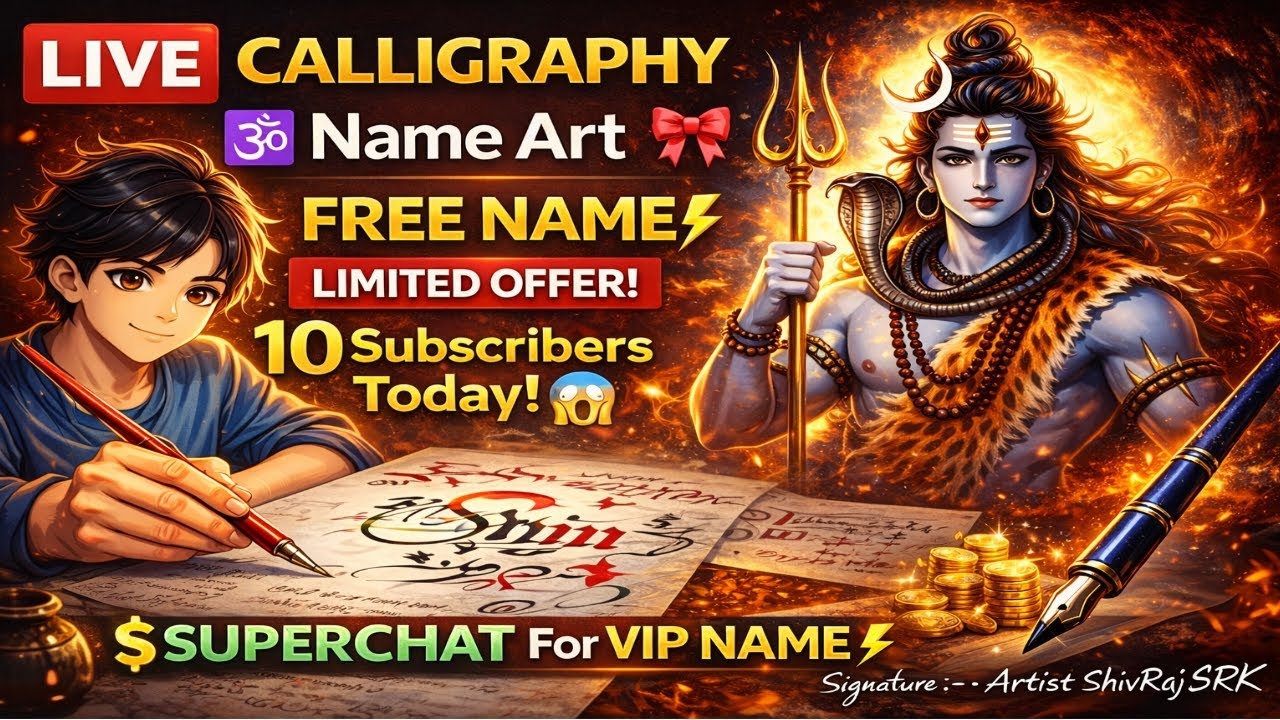 🕉️🔱|| CALLIGRAPHY 🎁 💲 SUPERCHAT 💲 Name Art || 🎀💕