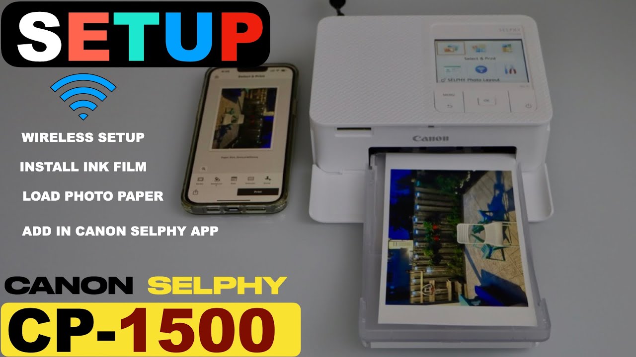 Canon Selphy CP1500 Photo Printer Setup, Wireless setup, Complete Installation & Print Test.