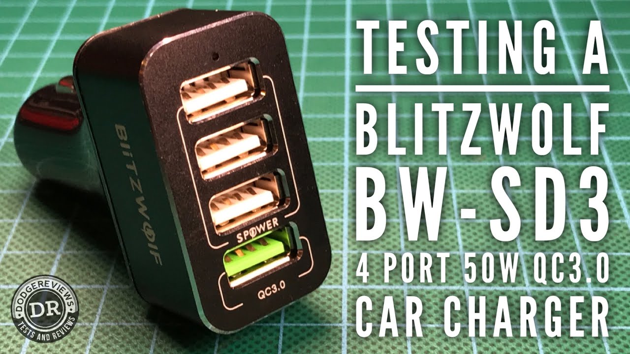 BlitzWolf BW-SD3 4 port 50W QC3.0 car charger