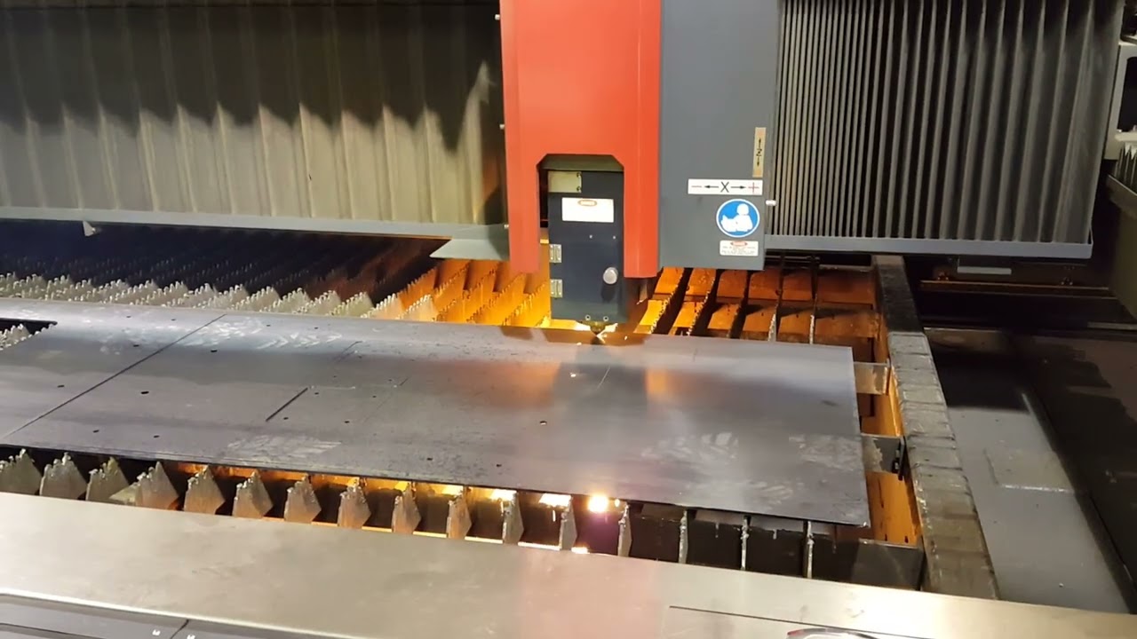 Laser cuts sheet metal