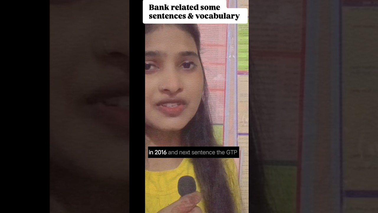 Bank related vocabulary and some sentences previous economic 