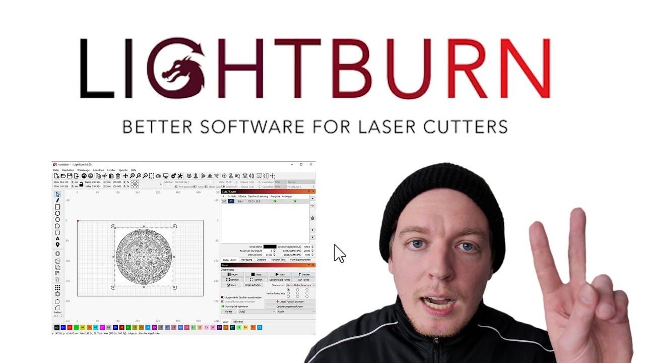 Lightburn Anleitung & Tutorial in Deutsch | Grundlagen für Absolute Beginner mit Laser Cutter