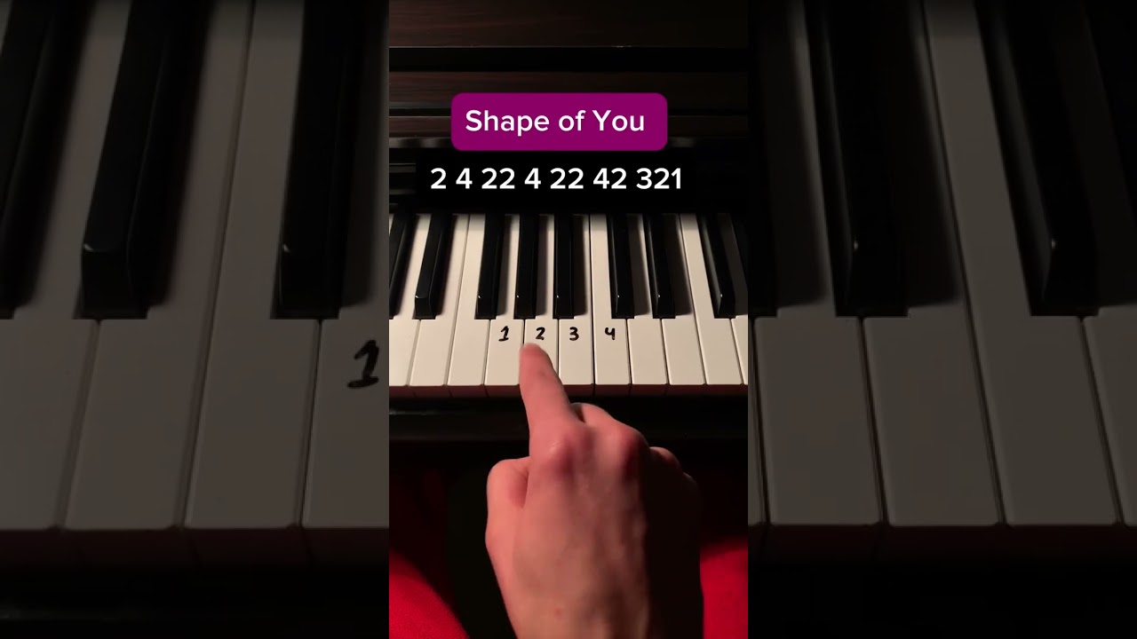 Shape of you (Simple Tutorial) #piano #tutorial  #edsheeran #pianomusic  #lesson #trythis #tips