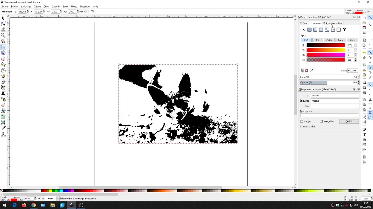 Vectoriser une photo avec Inkscape