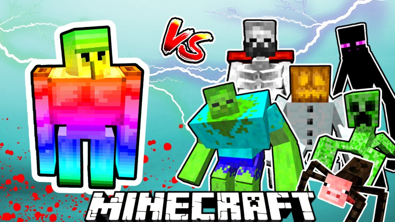 Spectrite Golem Vs. Mutants in Minecraft