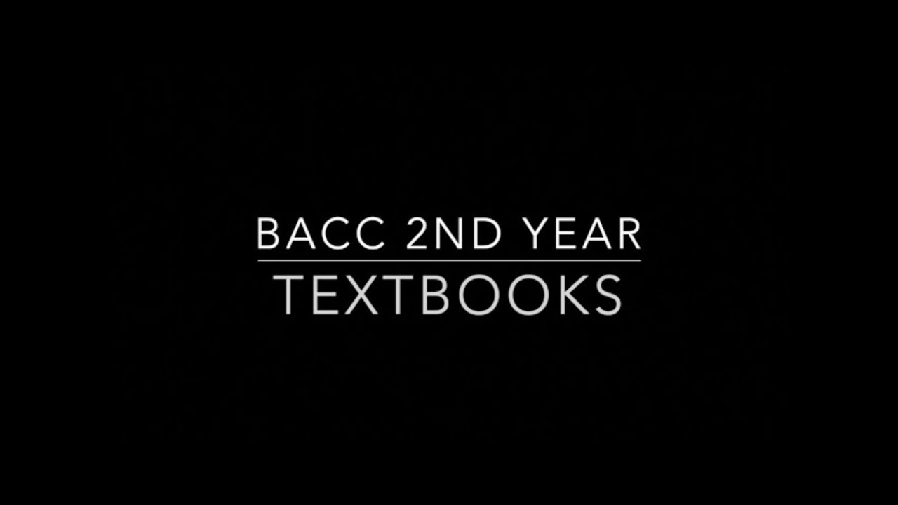 2nd Year BAcc Textbook Review