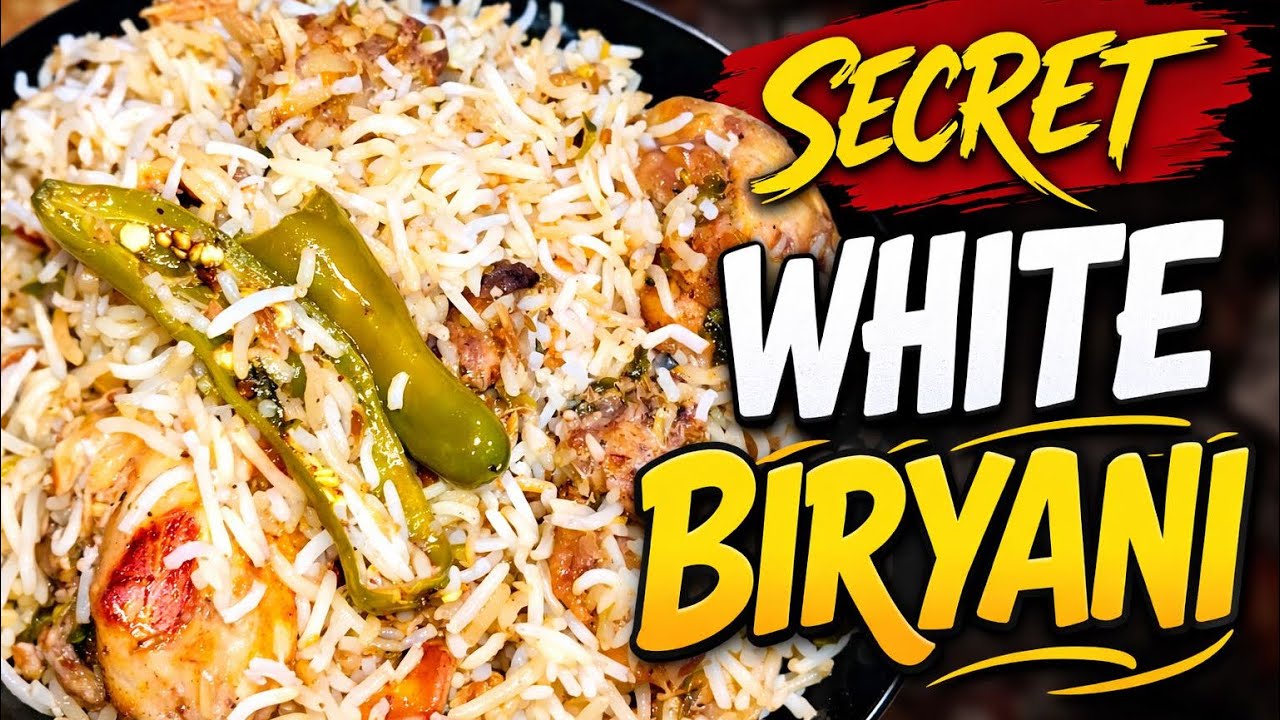 White Chicken Biryani Recipe | Restaurant Style White Biryani”