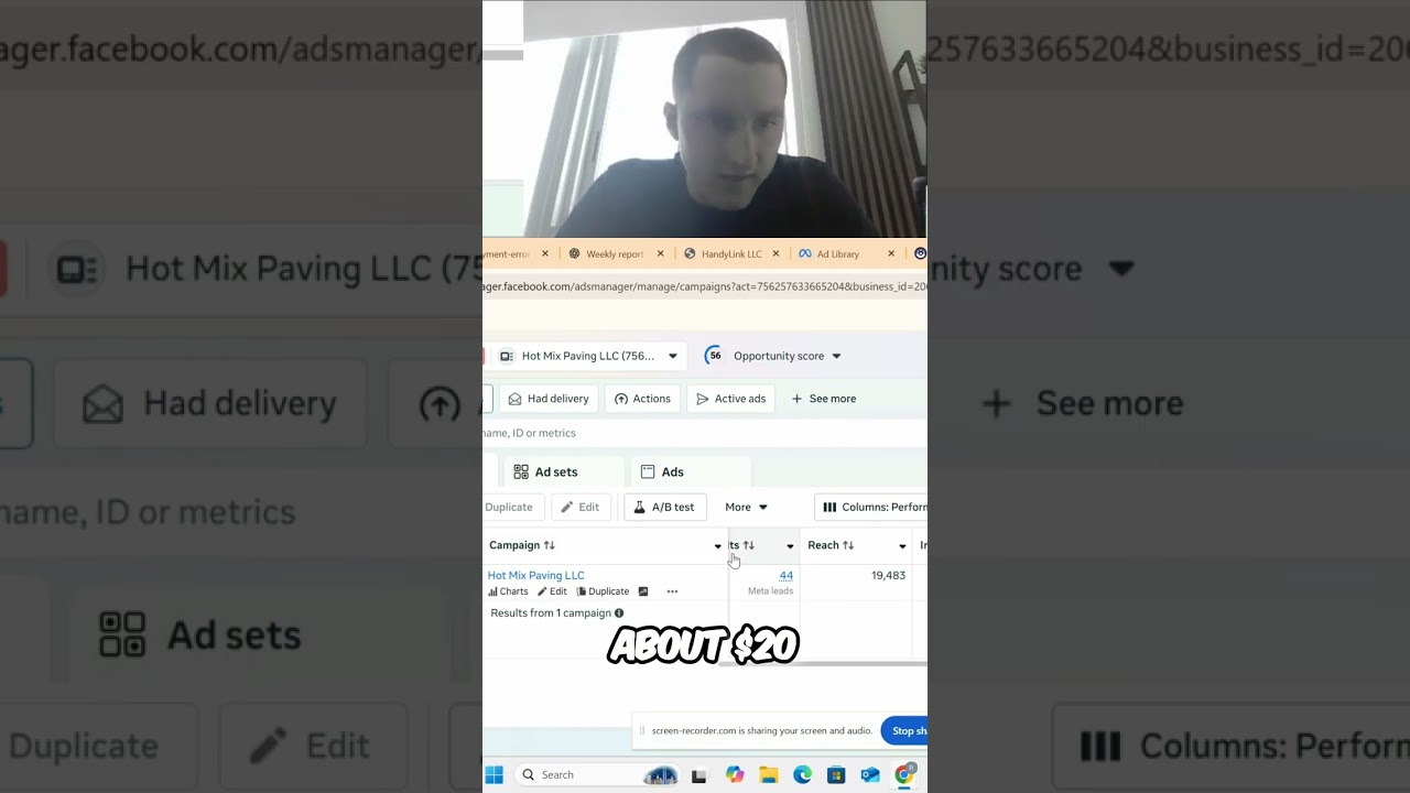 Facebook Ads: $26K Revenue in a Month for Paving! #shorts