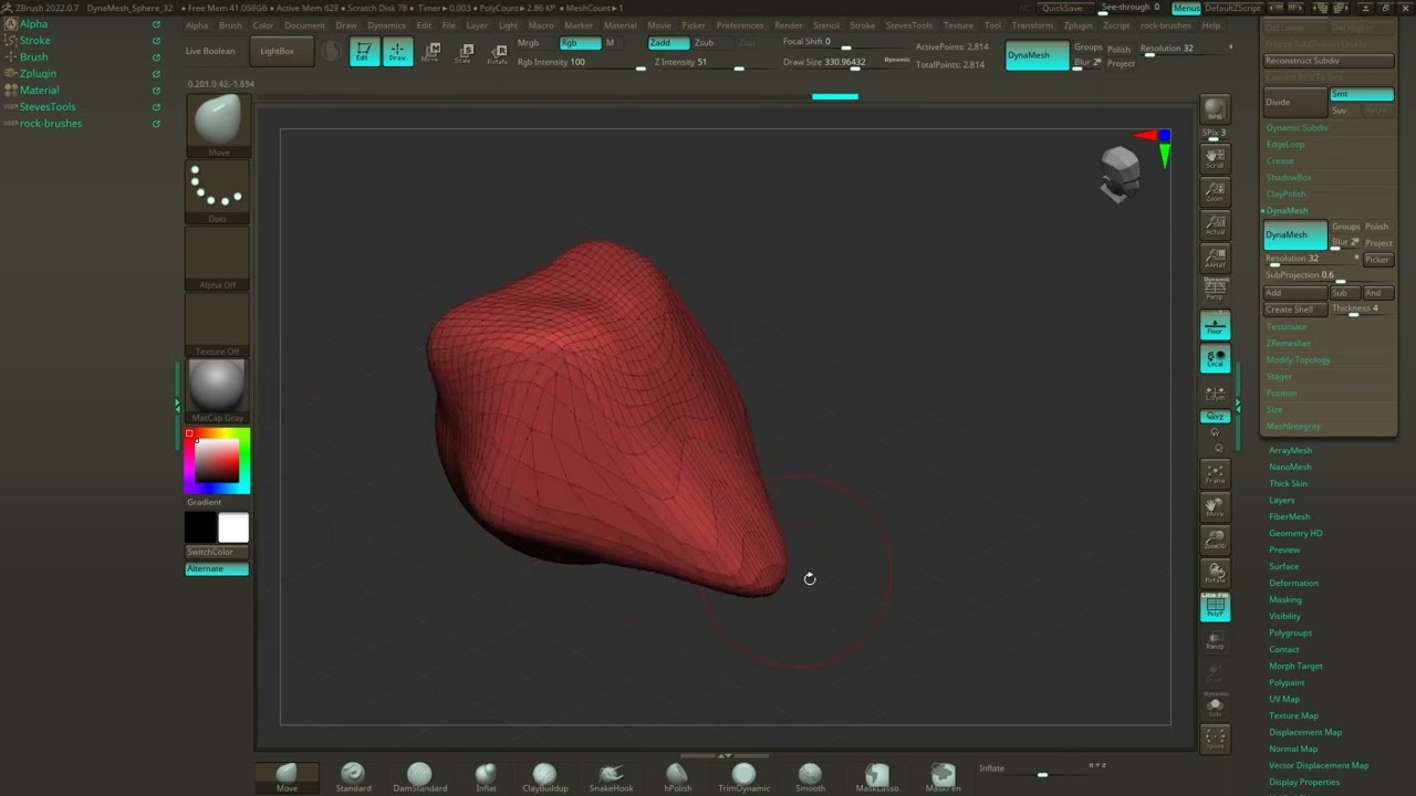 ZBrush - Dynamesh Quick Help