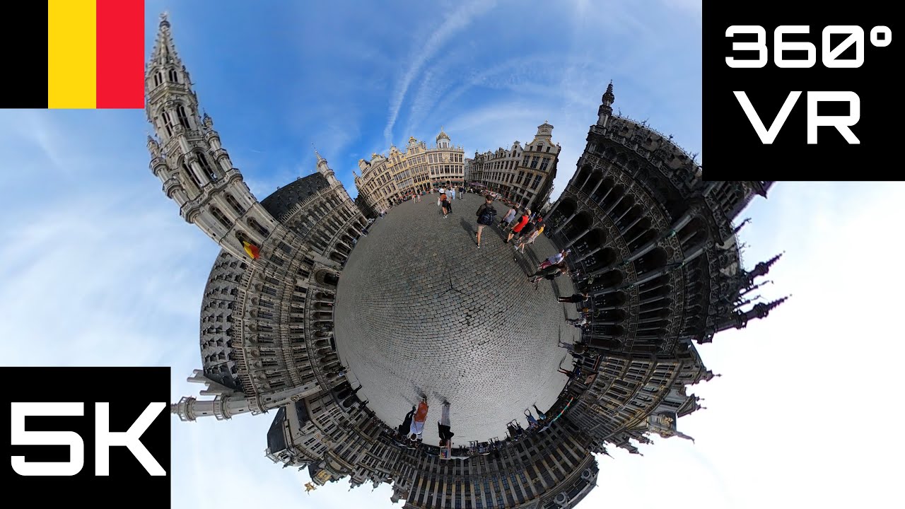 360&deg; VR Virtual Reality Video: Brussels  - Grand Place de Bruxelles, Belgium. Part 1