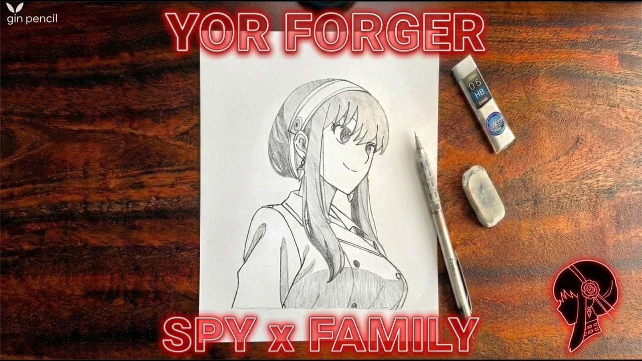 Sketching Yor: Capturing the Gentle Smile of the Thorn Princess! 🎨🔍 #spyxfamily