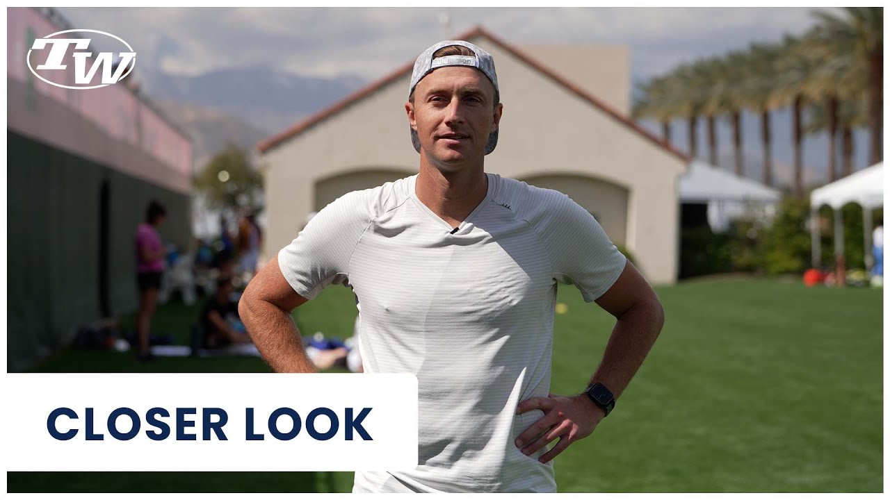How ATP Pros Practice: Peter Polansky & Denis Shapovalov BNP Paribas Open (warm up, points & more)