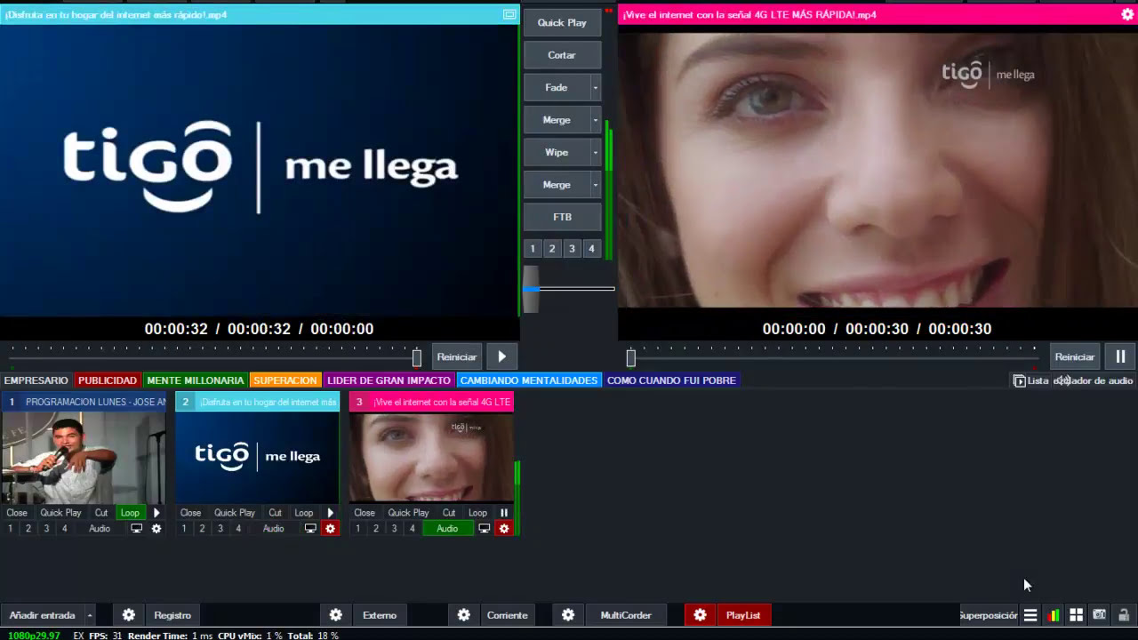 Configurar vMix para programar la publicidad automática