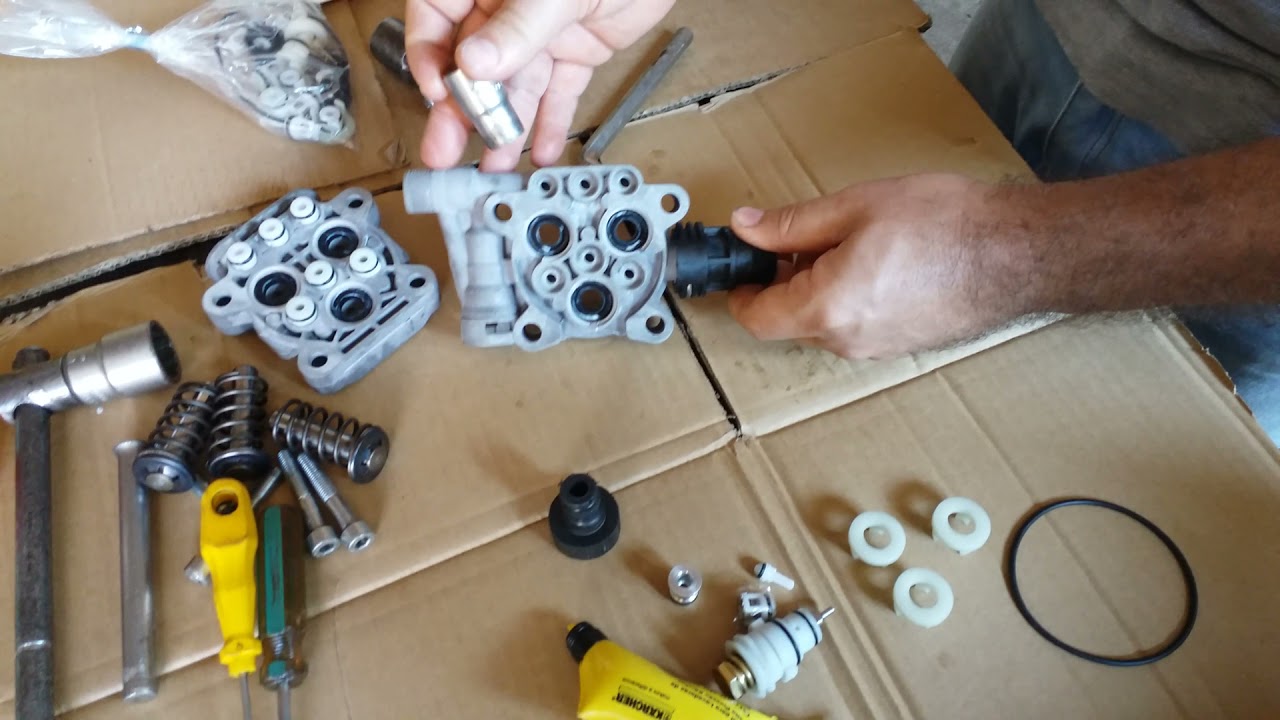 Como montar o kit reparo da bomba na lavadora de alta pressão karcher k 3.30