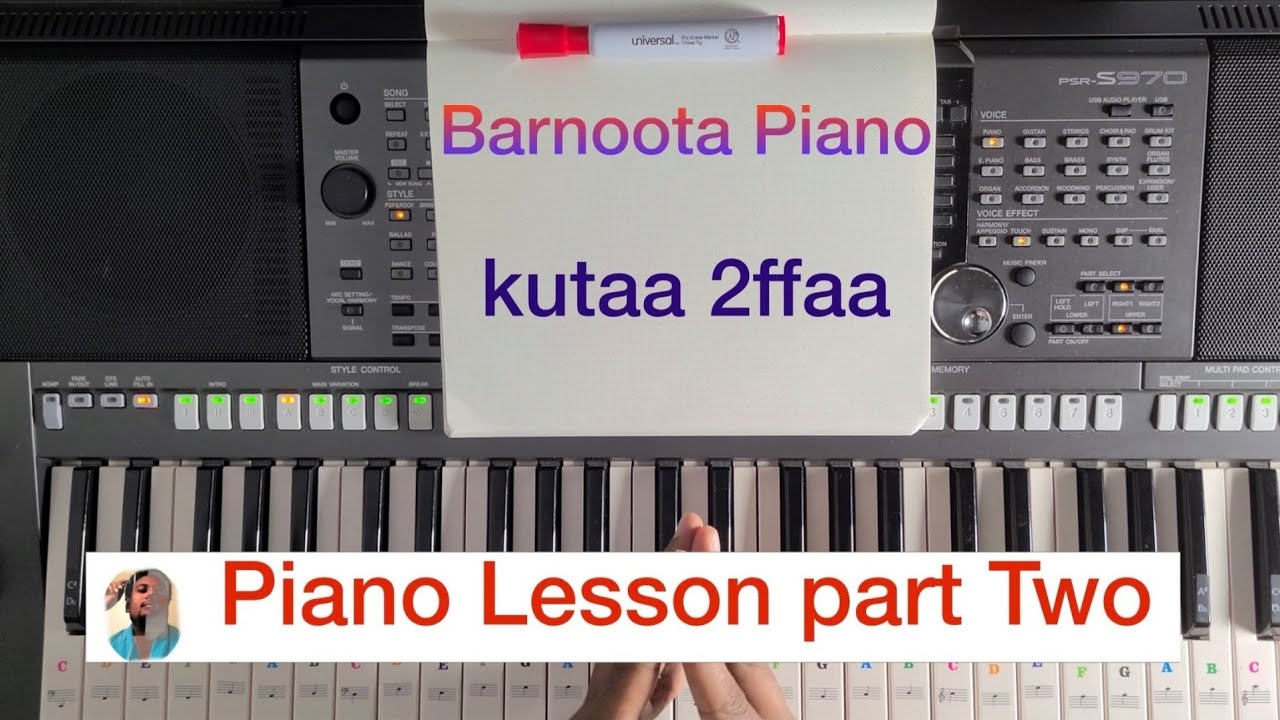 Barnoota Piano Kutaa 2ffaa Part 2 piano lesson.