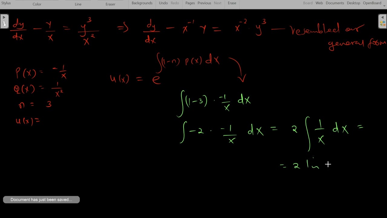 Introduction to Bernoulli equations