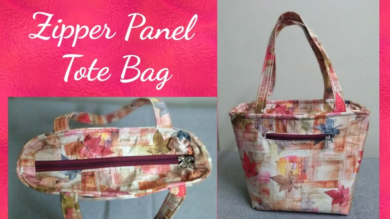 DIY Zipper Panel Tote Bag