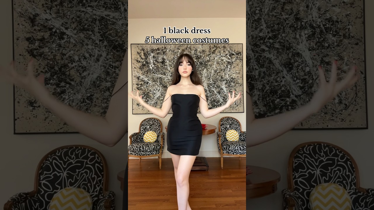 5 Halloween costume ideas for a black dress! #style #halloween #costume #outfit