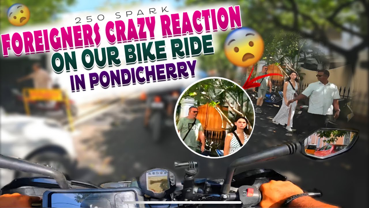 French colony and aurvollie beach pondicherry explore 🌴Ep-2 Telugu moto vlog