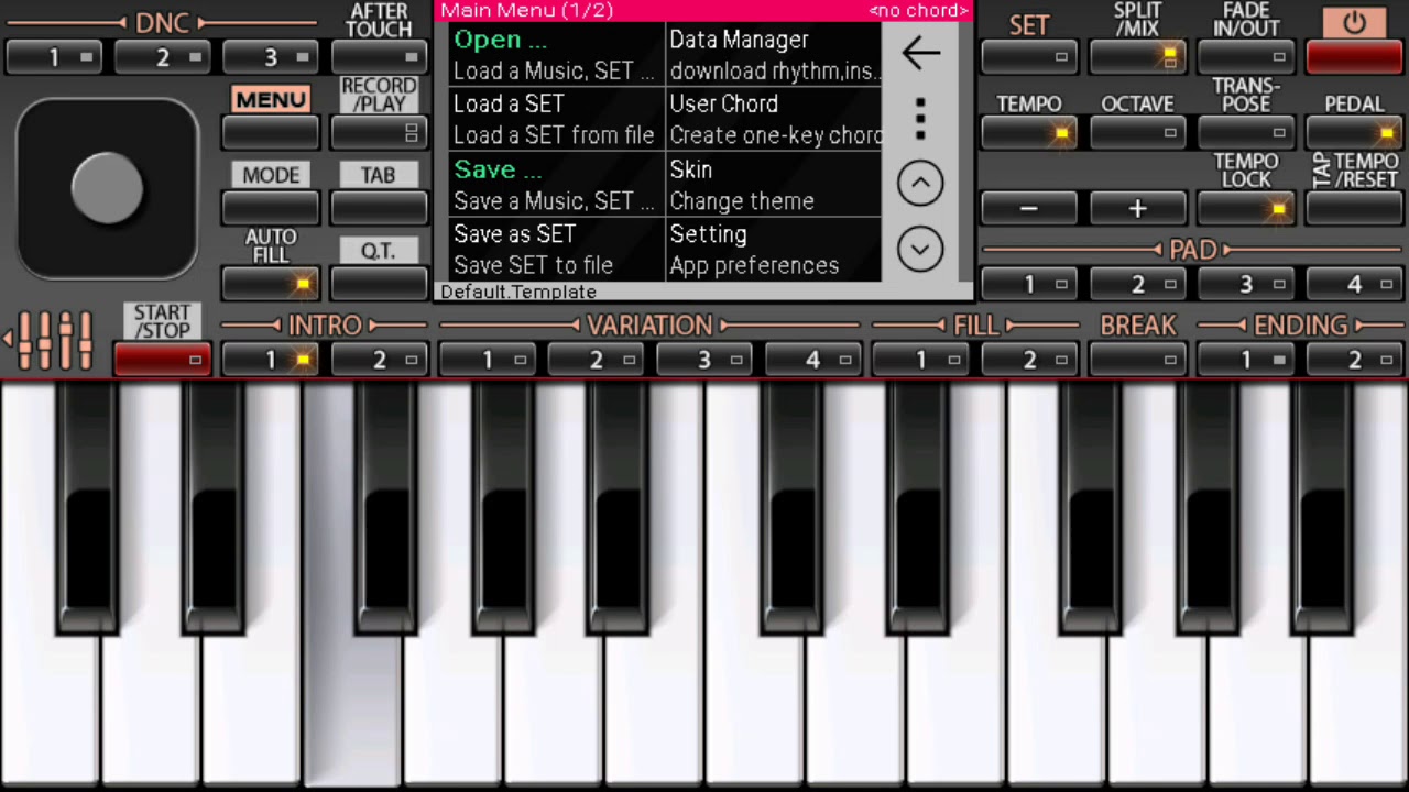 Tap dn organ