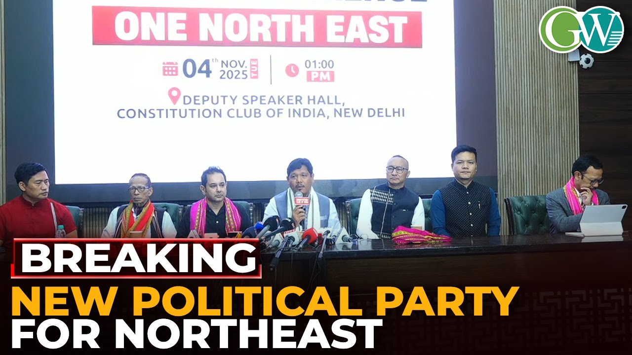 BREAKING: NEW POLITICAL PARTY FOR NORTHEAST LAUNCHED; CONRAD SANGMA LEADS CHARGE