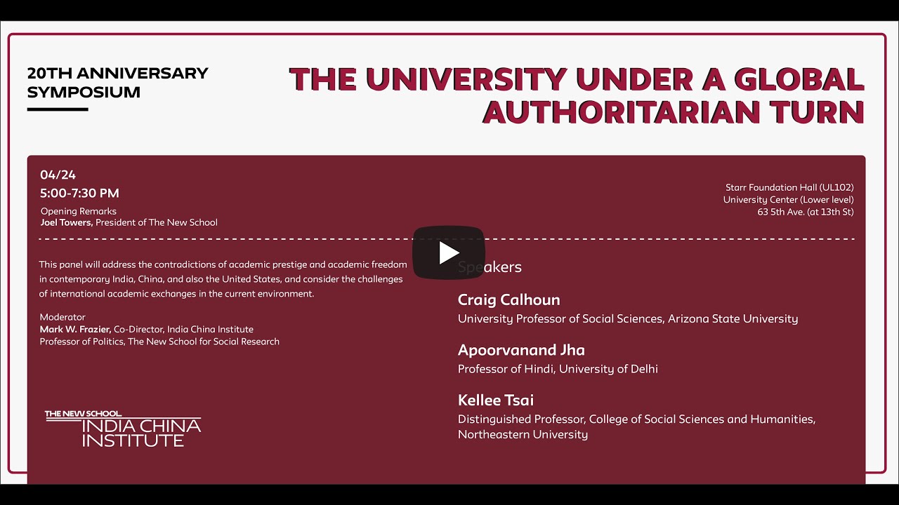 Panel 1: The University Under a Global Authoritarian Turn