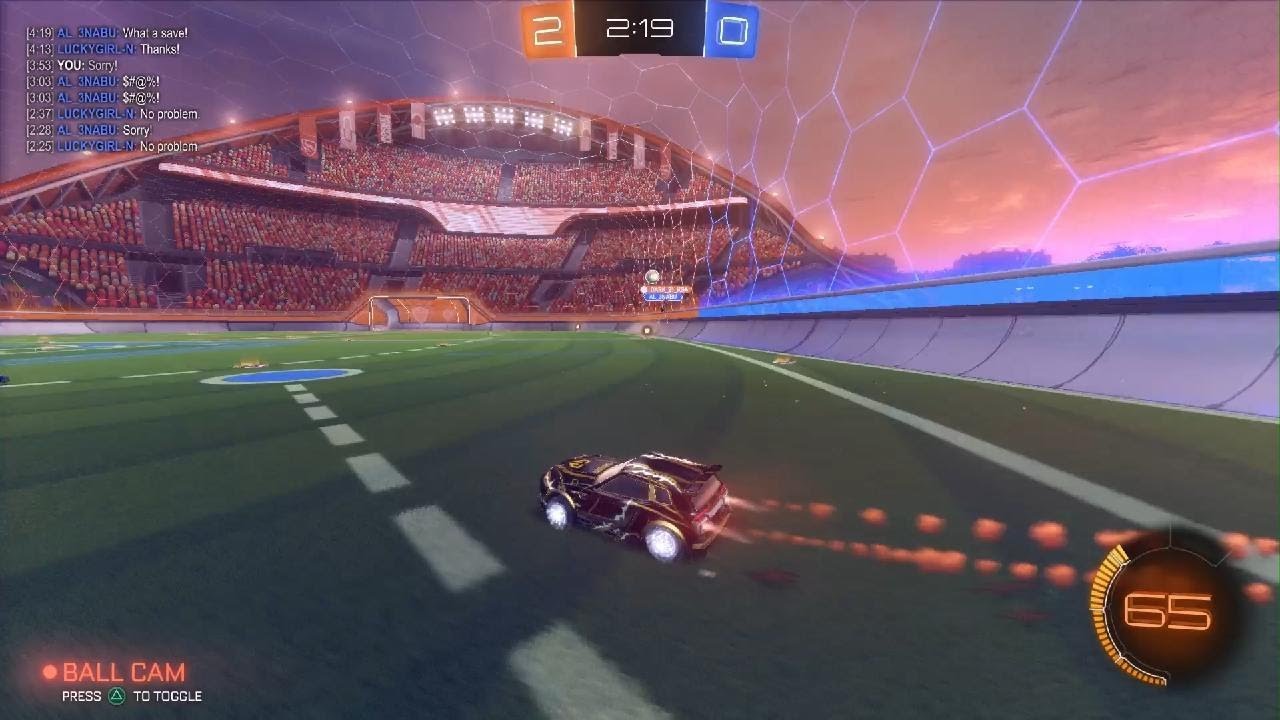 Playing 2v2 rocket league comp